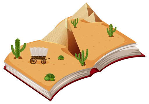 Open book desert theme