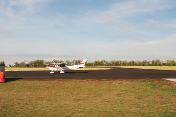 Fototapeta premium small plane at aerodrome