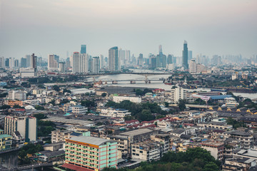 Fototapeta na wymiar Bangkok city building tower