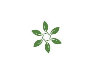 green leaf logo vector