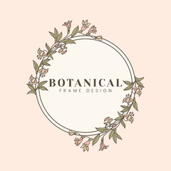 Botanical floral mockup illustration