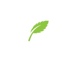 green leaf logo vector