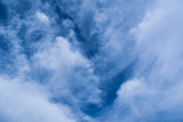 clouds on the blue sky
