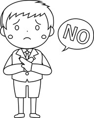 Active male students representing emotion outline