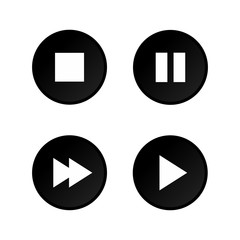 Media Player Buttons Icon illustration isolated vector sign symbol