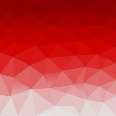Red white polygonal