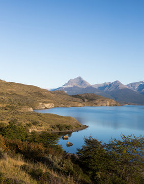 Views of Lago Sofia in Patagonia, Chile.