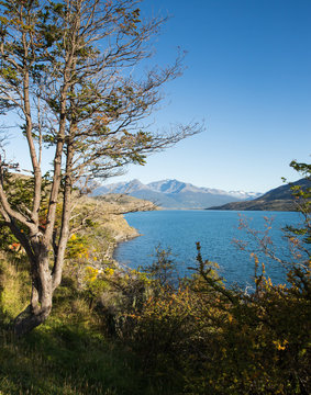 Views of Lago Sofia in Patagonia, Chile.
