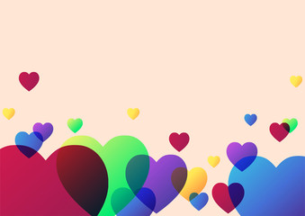 Raindow valentines day background