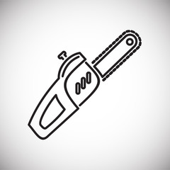 Tool saw line icon on white background for graphic and web design, Modern simple vector sign. Internet concept. Trendy symbol for website design web button or mobile app