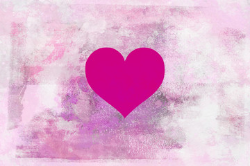 Fototapeta na wymiar Pink Heart Love Tone Icon Texture Art Background Pattern Design Graphic