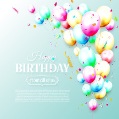 Fototapeta premium Birthday balloons template