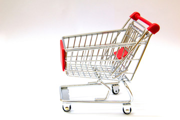 A Shopping Cart on white background