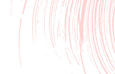 Grunge texture. Distress pink rough trace. Fair ba