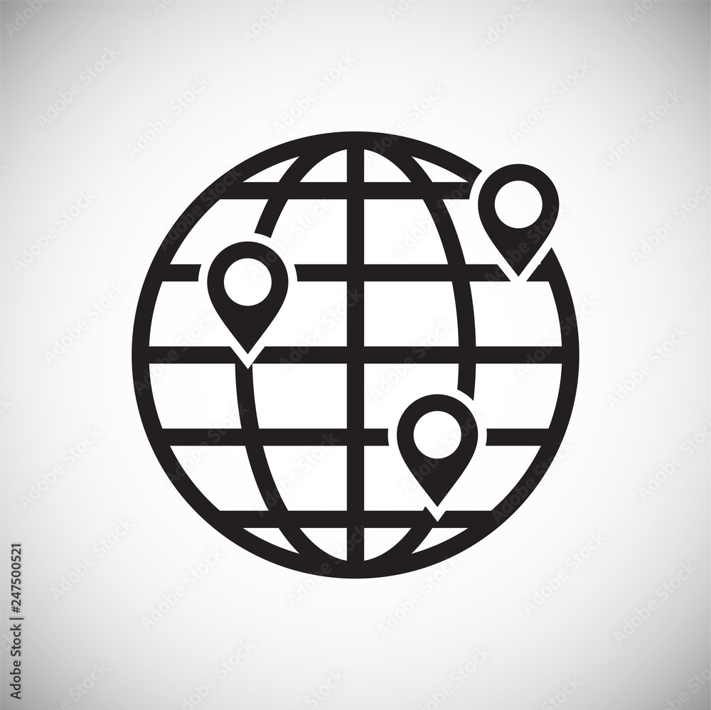 Poster navigation icon on white background for graphic and web design, modern simple vector sign. internet 