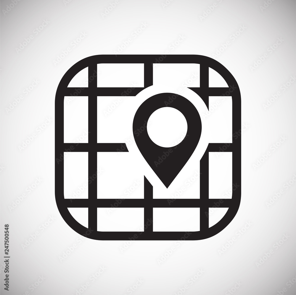 Poster navigation icon on white background for graphic and web design, modern simple vector sign. internet 