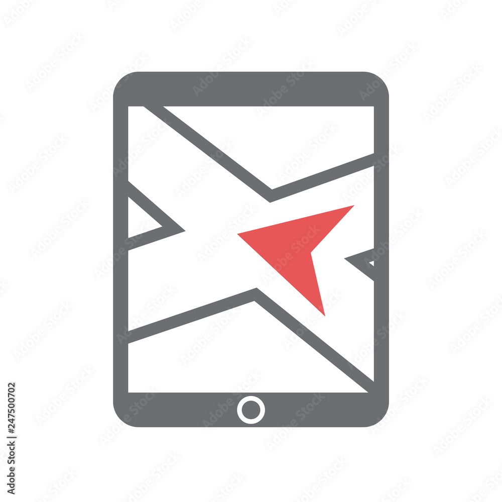 Poster navigation icon on white background for graphic and web design, modern simple vector sign. internet 