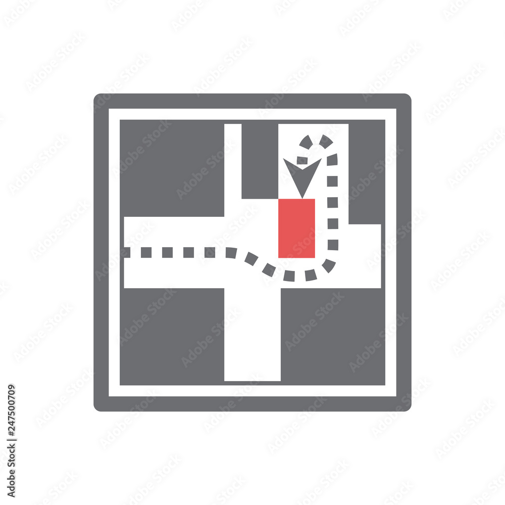 Poster navigation icon on white background for graphic and web design, modern simple vector sign. internet 