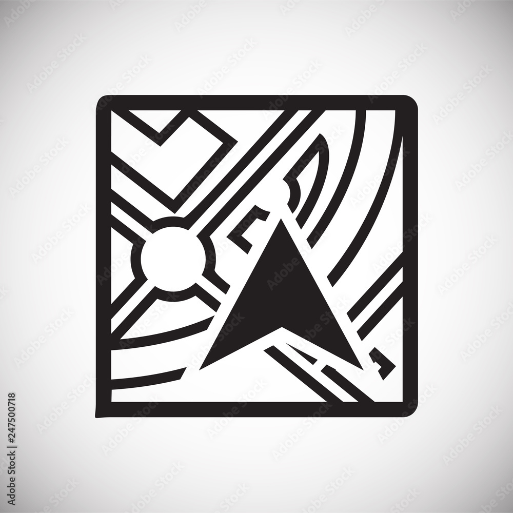 Poster navigation icon on white background for graphic and web design, modern simple vector sign. internet 