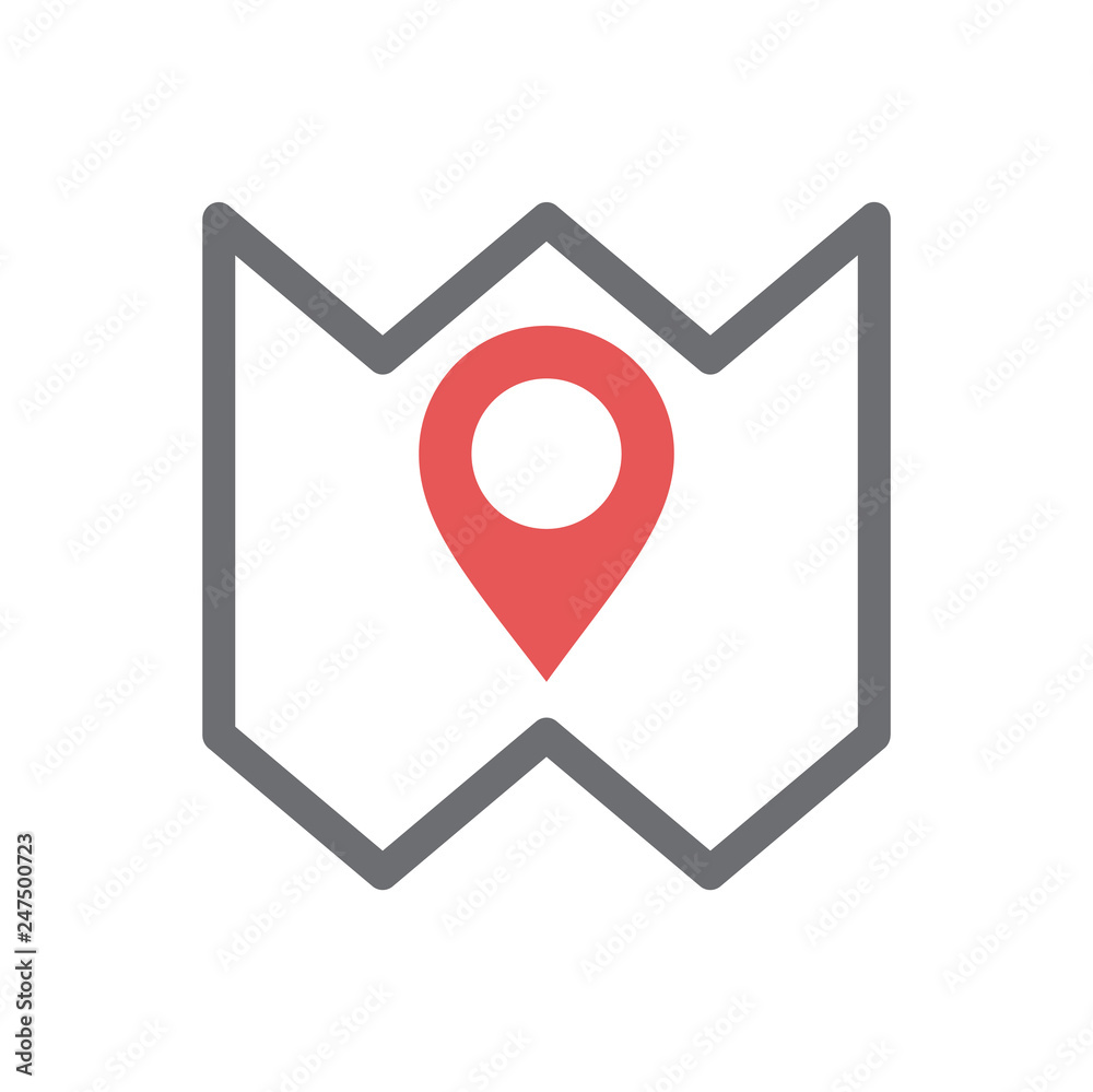 Poster navigation icon on white background for graphic and web design, modern simple vector sign. internet 