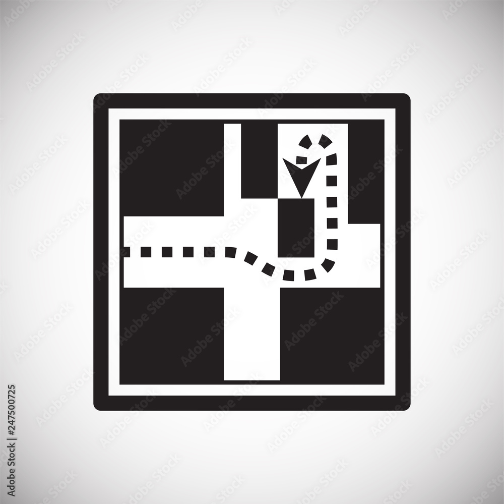 Poster navigation icon on white background for graphic and web design, modern simple vector sign. internet 