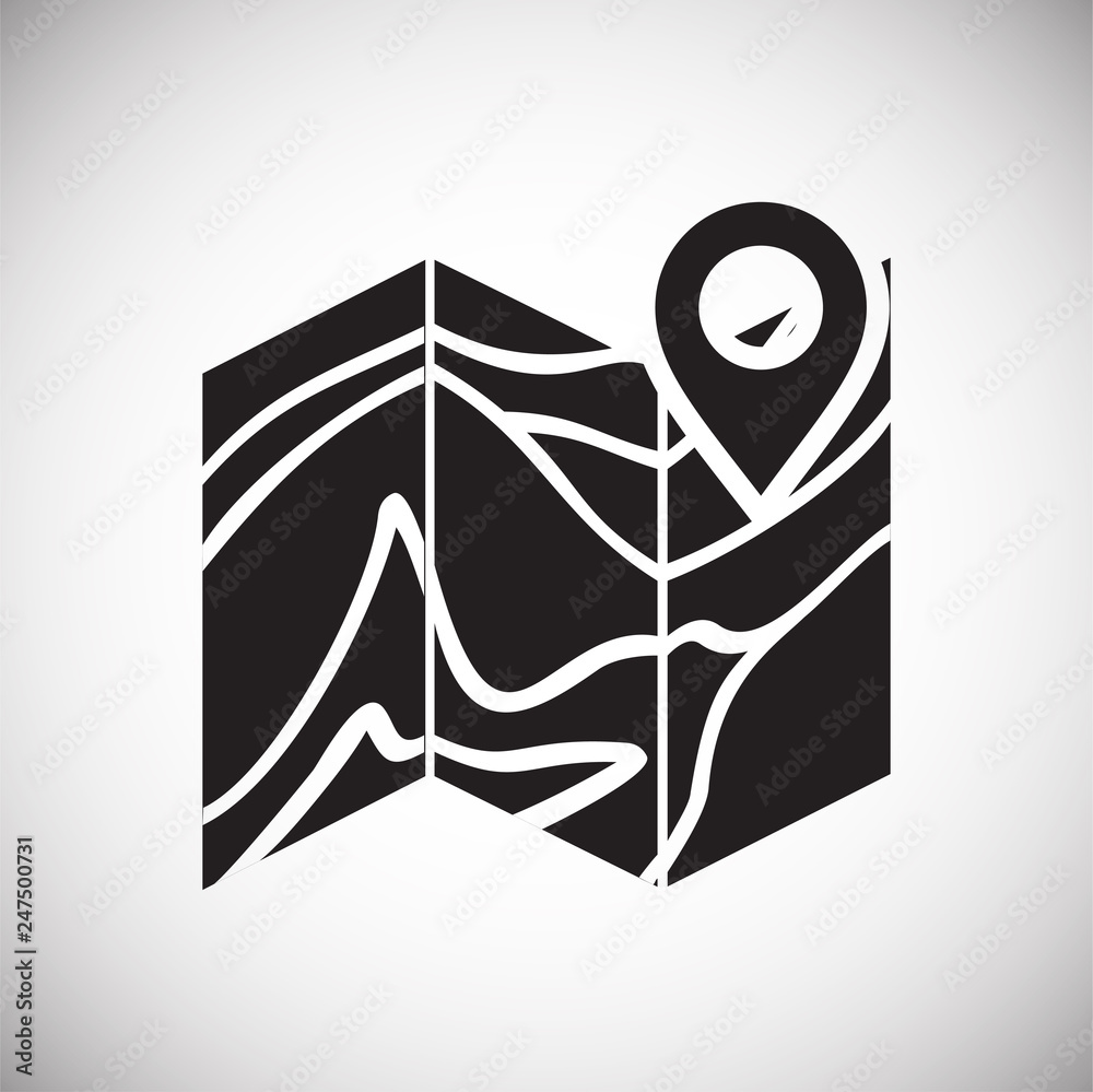 Poster navigation icon on white background for graphic and web design, modern simple vector sign. internet 