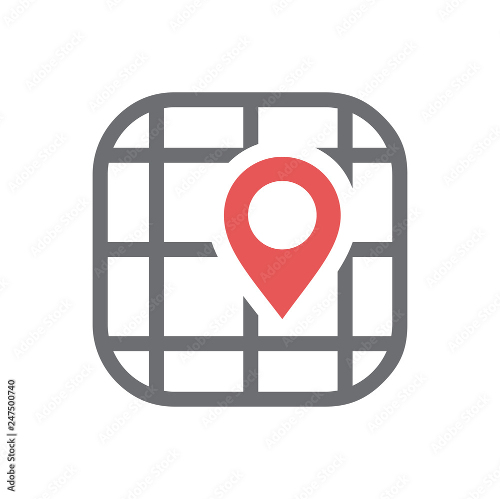 Poster navigation icon on white background for graphic and web design, modern simple vector sign. internet 