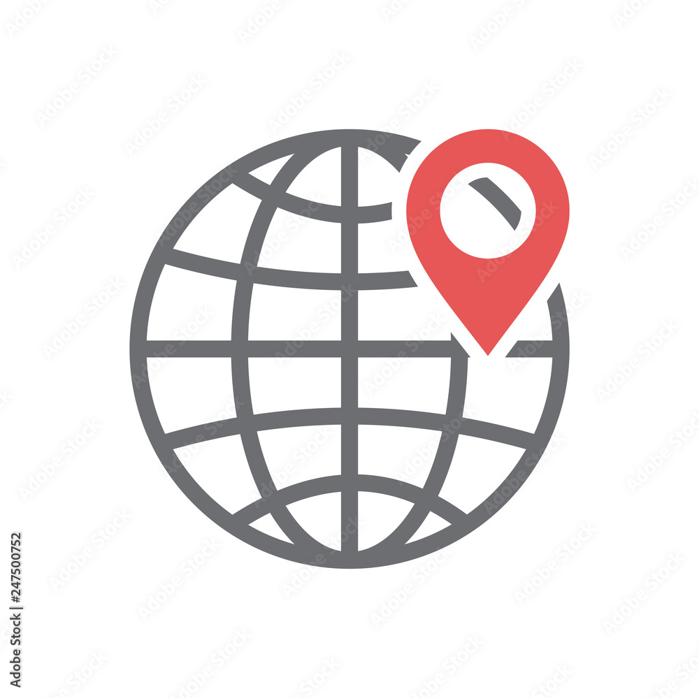 Poster navigation icon on white background for graphic and web design, modern simple vector sign. internet 