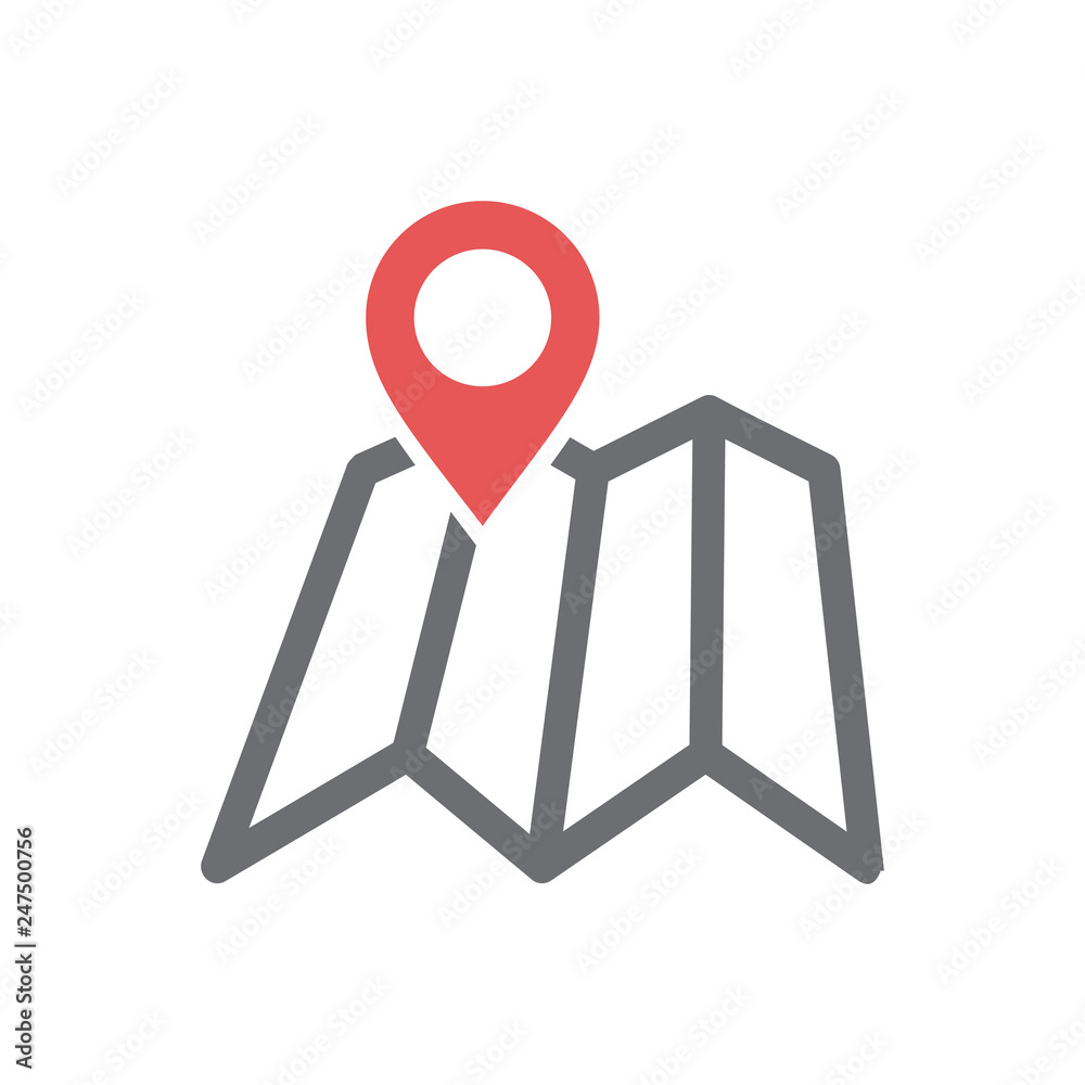Poster navigation icon on white background for graphic and web design, modern simple vector sign. internet 