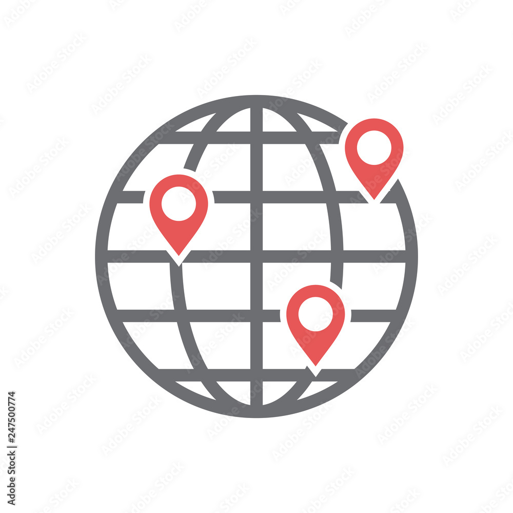Poster navigation icon on white background for graphic and web design, modern simple vector sign. internet 
