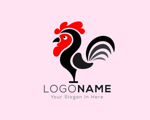vector Crowing rooster logo design inspiration