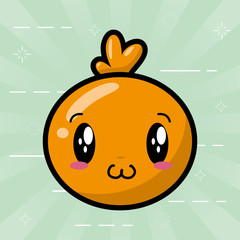 kawaii face bubble cartoon