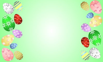 Template of colorful easter eggs vector EPS10. Easter concept. Easter eggs illustration. Copy space.