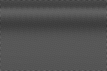 White dots on black background. Frequent micro halftone vector texture. Smooth dotwork gradient.