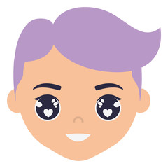 teenager boy young head character