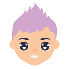teenager boy young head character