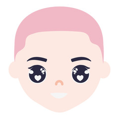 teenager boy young head character