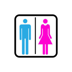 Sign WC icon. Vector concept illustration for design.