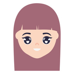 cute and little girl head