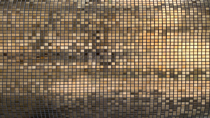 Golden mosaic interior.