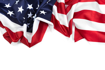 American flag border isolated on white - Image.