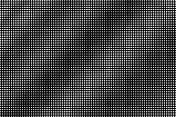 White dots on black background. Frequent contrast halftone vector texture. Grunge dotwork gradient