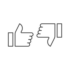 thumb up, like dislike icon vector