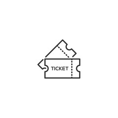 Ticket line icon vector
