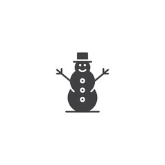 Snowman icon vector