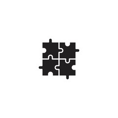 Puzzle line icon vector