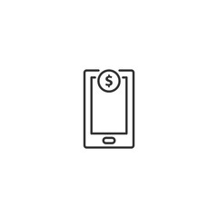 Mobile banking icon vector