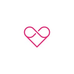 Love infinity logo icon template