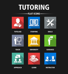 TUTORING FLAT ICONS