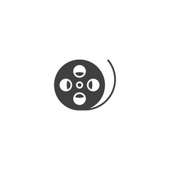 Film reel icon vector